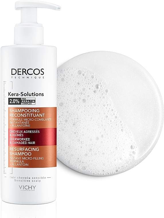 Aufbau-Shampoo für geschädigtes Haar mit Keratinkomplex - Vichy Dercos Kera-Solutions Shampooing Reconstituant — Bild N8