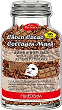 Düfte, Parfümerie und Kosmetik Gesichtsmaske mit Kakao-Extrakt - Purederm Choco Cacao Collagen Mask