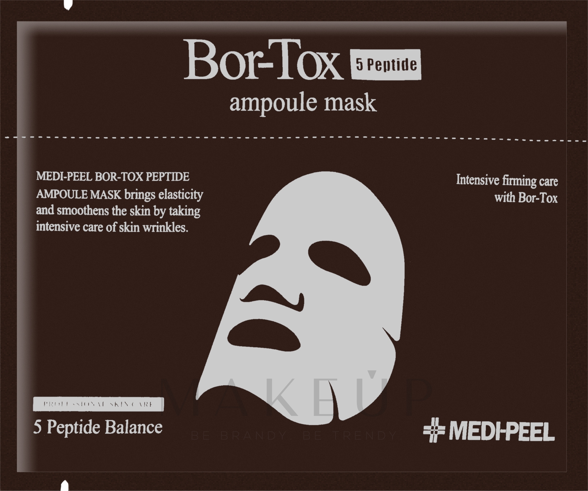 Tuchmaske mit Peptidkomplex - MEDIPEEL Bor-Tox 5 Peptide Ampoule Mask — Bild 30 ml