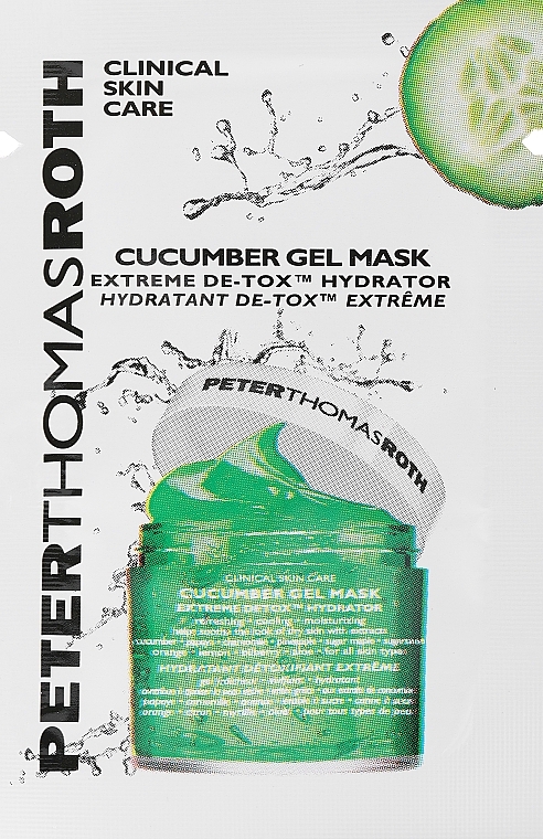 GESCHENK! Gelmaske Gurke - Peter Thomas Roth Cucumber Gel Mask Extreme De-Tox Hydrator — Bild N1