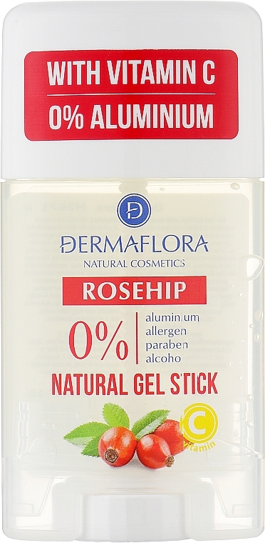 Gel-Deostick mit Hagebutte - Dermaflora Natural Gel Stick Rosehip — Bild N1