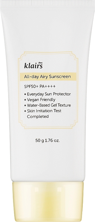 Körpercreme - Klairs Dear All-day Airy Sunscreen SPF50 — Bild N1