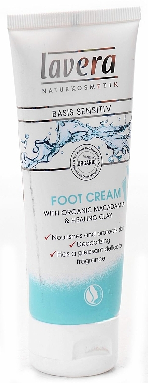 Fußcreme - Lavera Basis Sensitiv Foot Cream — Bild N1