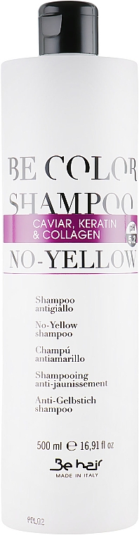 Haarshampoo mit Kollagen, Kaviar und Keratin - Be Hair Be Color Shampoo No-Yellow — Bild N1