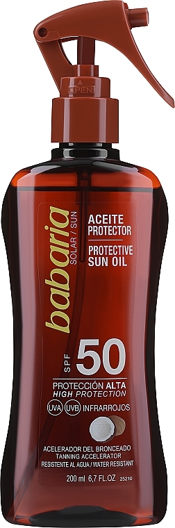 Sonnenschutzöl für den Körper SPF 50 - Babaria Sun Protective Sun Oil SPF50 — Bild N1