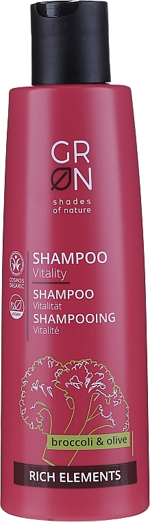 Vitalisierendes Shampoo mit Brokkoli und Olive - GRN Rich Elements Broccoli & Olive Vitality Shampoo — Bild N1