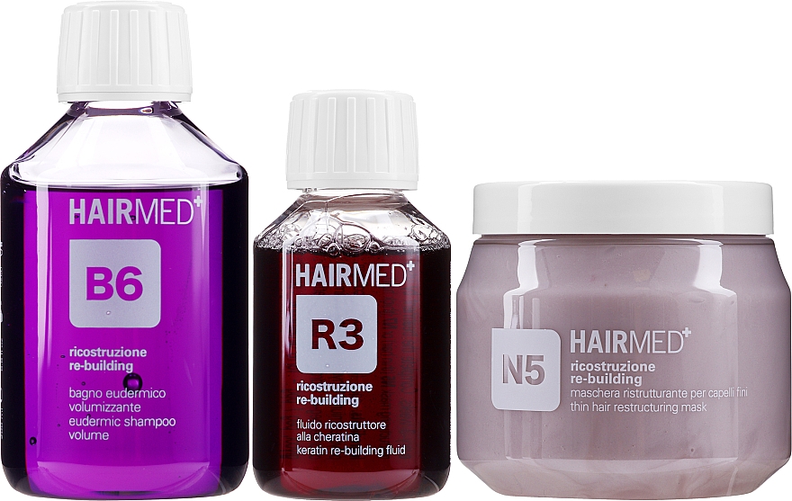 Haarpflegeset - Hairmed (Shampoo 200ml + Haarfluid 100ml + Haarmaske 250ml) — Bild N2