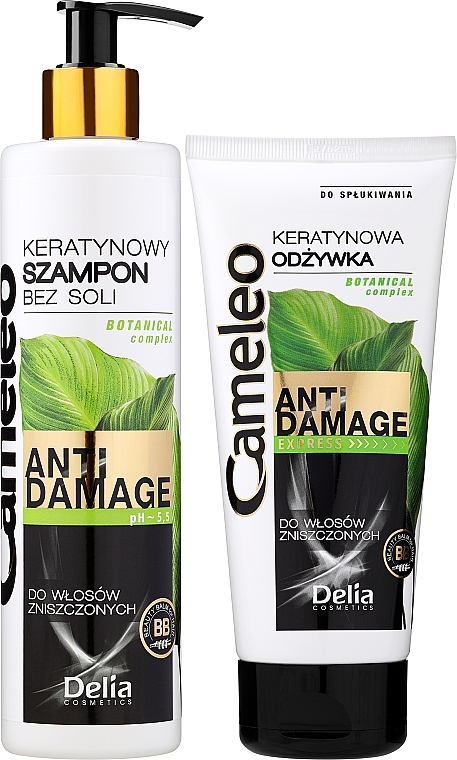 Haarpflegeset - Delia Cameleo Anti Damage (Haarshampoo 250ml + Conditioner 200ml) — Bild N2