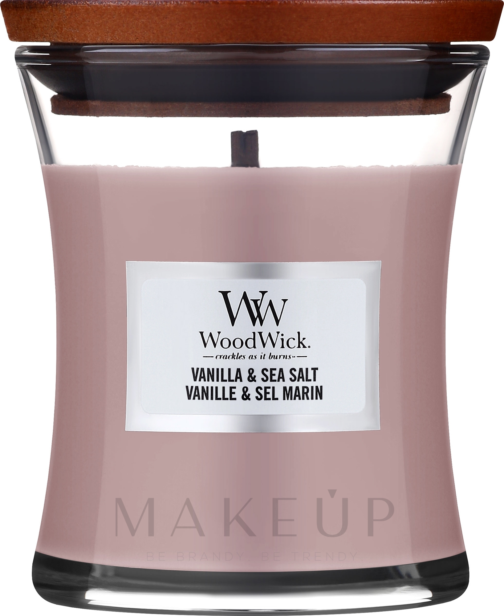 Duftkerze im Glas Vanilla & Sea Salt - Woodwick Sea Salt & Vanilla Scented Candle — Foto 85 g