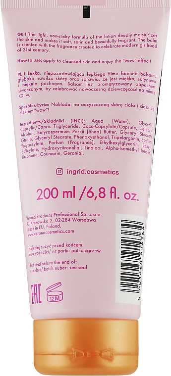 Parfümierte Körperlotion - Ingrid Cosmetics Pink Strength Perfumed Body Lotion — Bild N2