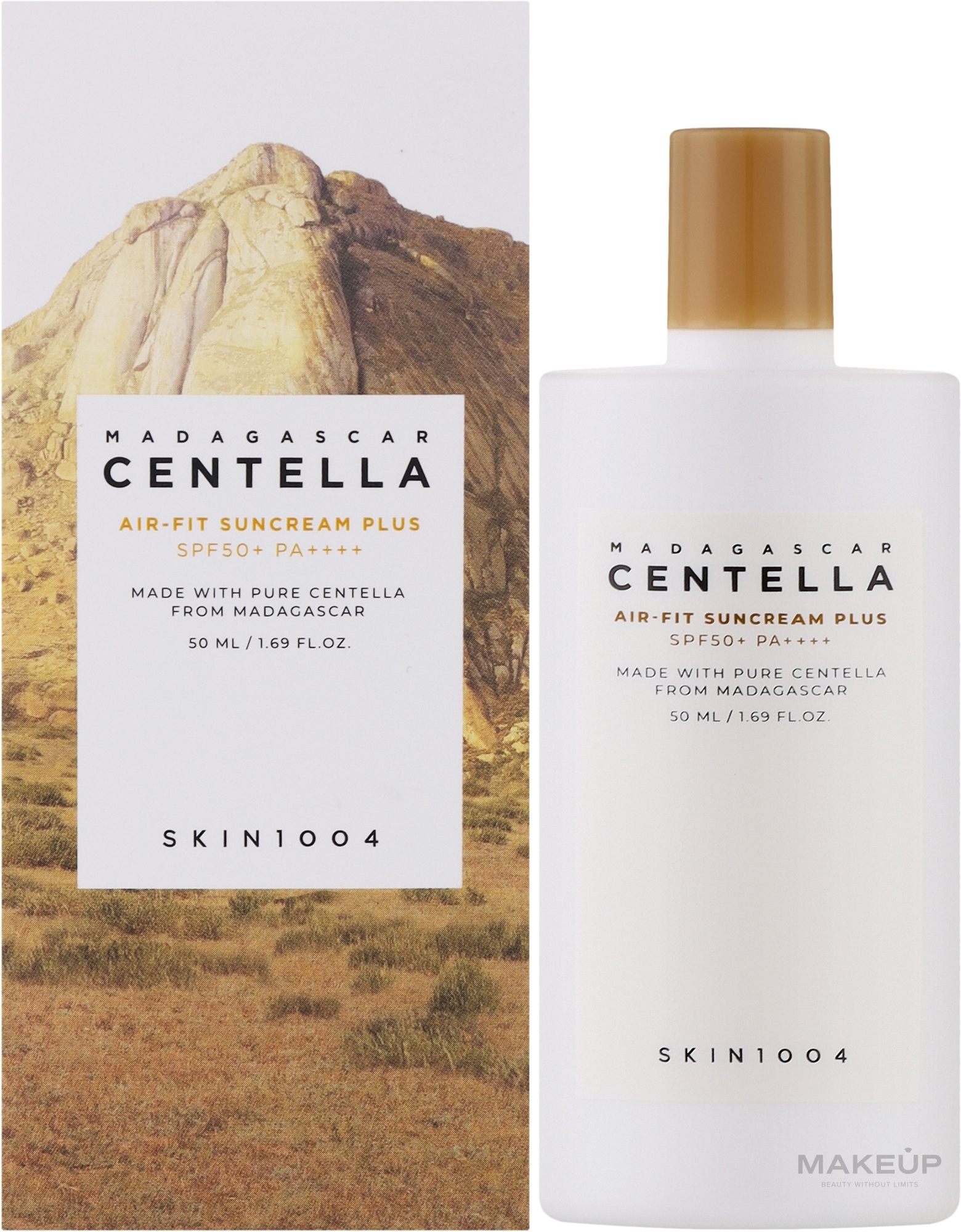 Ultraleichte Sonnenschutzcreme mit Centella - Skin1004 Madagascar Centella Air-Fit Suncream Plus SPF50 + PA + + + + — Bild 50 ml