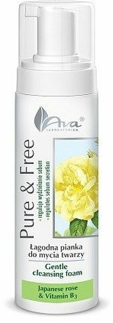 Sanfter Gesichtsreinigungsschaum mit japanischer Rose und Vitamin B3 - AVA Laboratorium Pure & Free Gentle Cleansing Foam