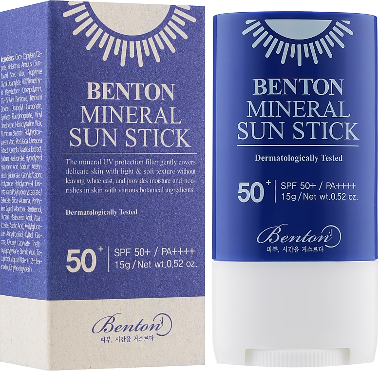 Sonnenschutzender Deostick - Benton Mineral Sun Stick SPF50+/PA++++ — Bild N2