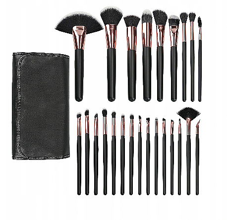 Professionelles Make-up Pinselset schwarz 24-tlg. - Tools For Beauty — Foto N2