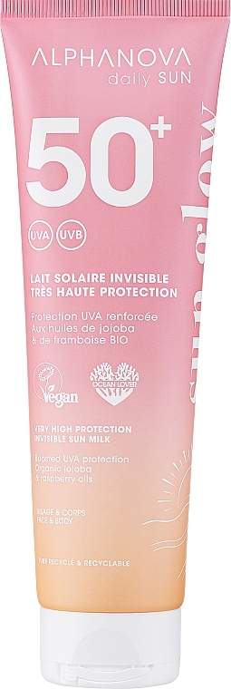 Sonnenschutzmilch für Körper und Gesicht - Alphanova Invisible Sun Milk SPF50+ — Bild N1