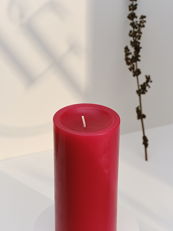 Kerze Zylinder Durchmesser 7 cm Höhe 15 cm - Bougies La Francaise Cylindre Candle Red — Bild N2