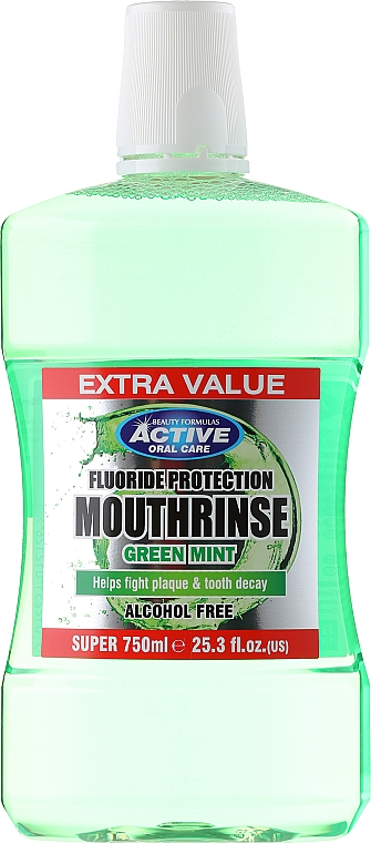 Mundwasser - Beauty Formulas Active Oral Care Mouthrinse Green Mint — Bild N1