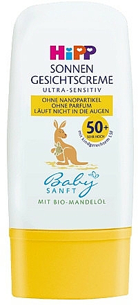 Sonnenschutzcreme für Gesicht mit Mandelöl für Kinder LSF 50+ - HIPP Babysanft SPF50 — Bild N1