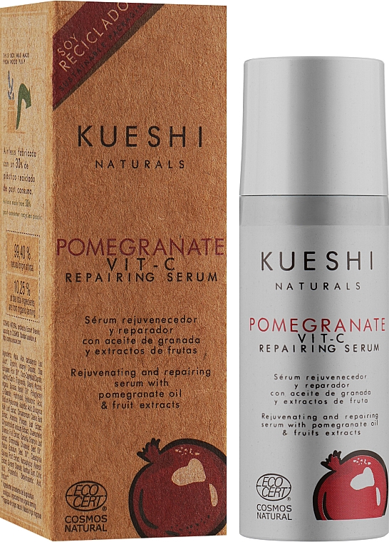 Vitalisierendes Gesichtsserum mit Granatapfelextrakt und Vitamin C - Kueshi Naturals Pomegranate Vit-C Repairing Serum — Bild N2