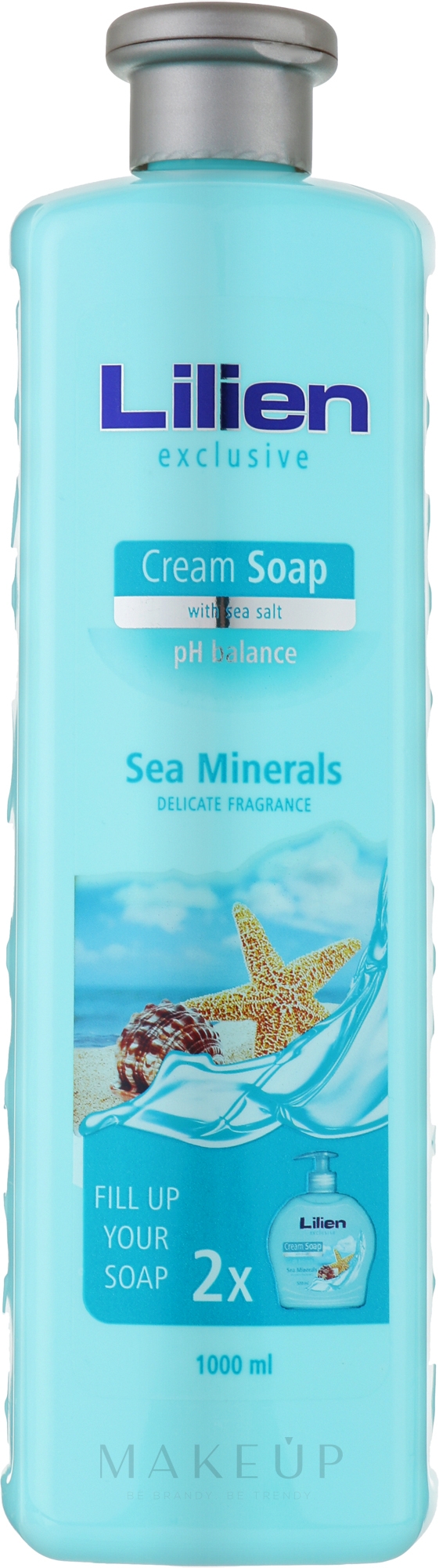 Flüssige Cremeseife "Meeresmineralien" - Lilien Sea Minerals Cream Soap (Nachfüllpatrone) — Bild 1000 ml