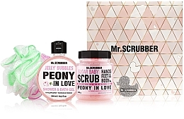 Düfte, Parfümerie und Kosmetik Set - Mr.Scrubber "Peony in love" (body/scr/300 g + sh/gel/275 ml + sh/sponge)