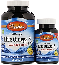 Düfte, Parfümerie und Kosmetik Set Omega-3 - Carlson Labs Elite Omega-3 (gel/90 + gel/30ml)