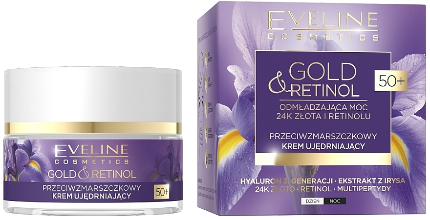 Revitalisierende und straffende Lifting-Creme - Eveline Cosmetics Gold And Retinol 50 + — Bild N1