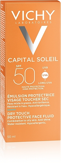 Mattierende Sonnenschutzemulsion für das Gesicht SPF 50 - Vichy Capital Soleil SPF 50 Emulsion Anti-Brillance IP50 — Bild N2