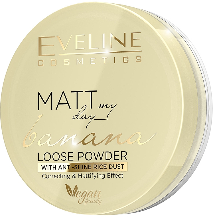 Mattierender loser Reispuder - Eveline Cosmetics Matt My Day Banana Loose Powder With Anti-Shine Rice Dust