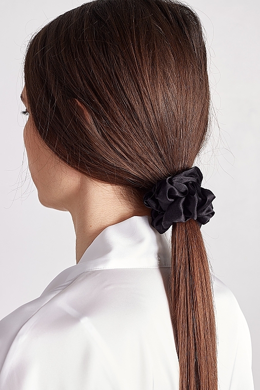 Scrunchie-Haargummi größe M grau, schwarz - de Lure Scrunchie Set — Bild N2