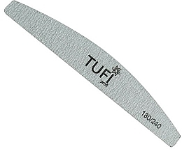 Düfte, Parfümerie und Kosmetik Halbkreisförmige Nagelfeile 180/240 grau - Tufi Profi Premium 
