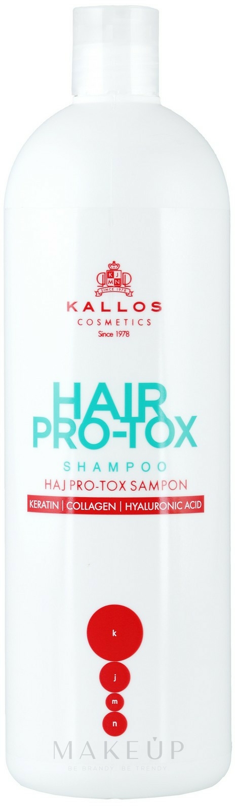 Shampoo mit Keratin, Kollagen und Hyaluronsäure - Kallos Cosmetics Hair Pro-tox Shampoo — Foto 500 ml