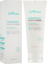 Düfte, Parfümerie und Kosmetik Exfolierende, aufhellende und feuchtigkeitsspendende Nachtmaske mit 5% PHA-Säure - IsNtree Clear Skin PHA Sleeping Mask