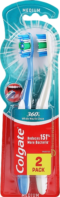 Zahnbürsten mittel blau und hellgrau - Colgate — Bild N1