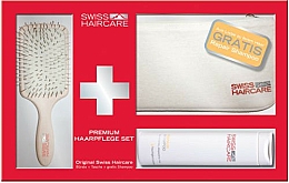 Düfte, Parfümerie und Kosmetik Haarpflegeset - Swiss Haircare Premium Haaprflege W3ks Set III (Paddlebürste + Shampoo 200ml + Kosmetiktasche)