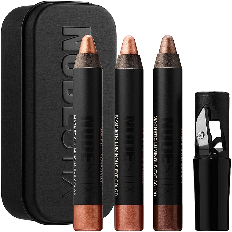 Set - Nudestix Bright Nude Eyes Mini Kit (eye/pencil/3x2.5g) — Bild N3