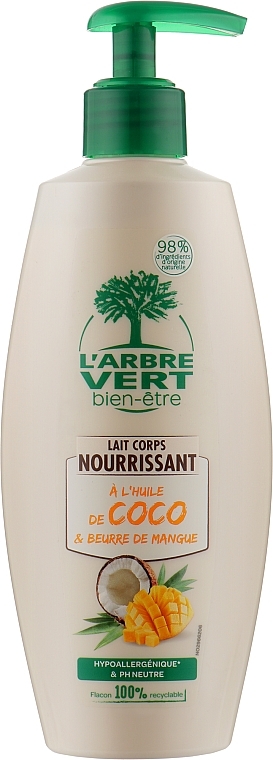 Pflegende Körpermilch mit Kokosöl - L'Arbre Vert Body Milk With Coconut Oil — Bild N1