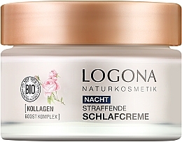 Nachtcreme für normale bis trockene Haut - Logona Bio Moisture Lift Rose Firming Night Cream — Bild N1