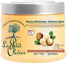 Düfte, Parfümerie und Kosmetik Pflegende Maske für lockiges Haar - Le Petit Olivier Shea Butter And Macadamia oil Regenerating Mask