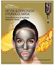 Entgiftende Hydrogel-Gesichtsmaske zur Porenverfeinerung mit Aktivkohle und 7 Beeren - 7th Heaven Renew You Detox Replenish Hydrogel Mask — Bild N1