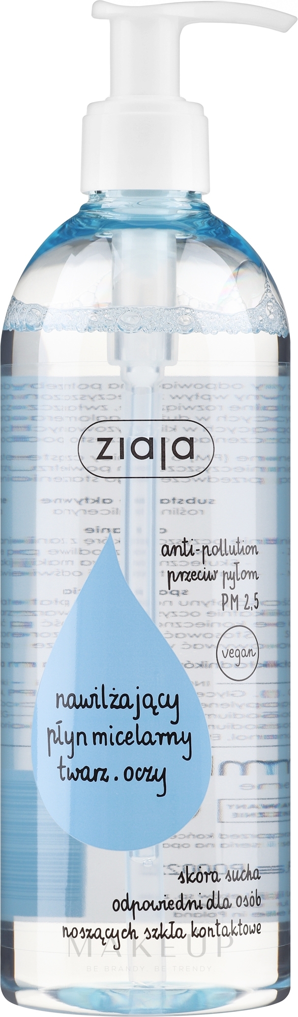 Feuchtigkeitsspendendes Mizellenwasser für trockene Haut - Ziaja Micellar Water Moisturising Face And Eyes For Dry Skin — Bild 390 ml