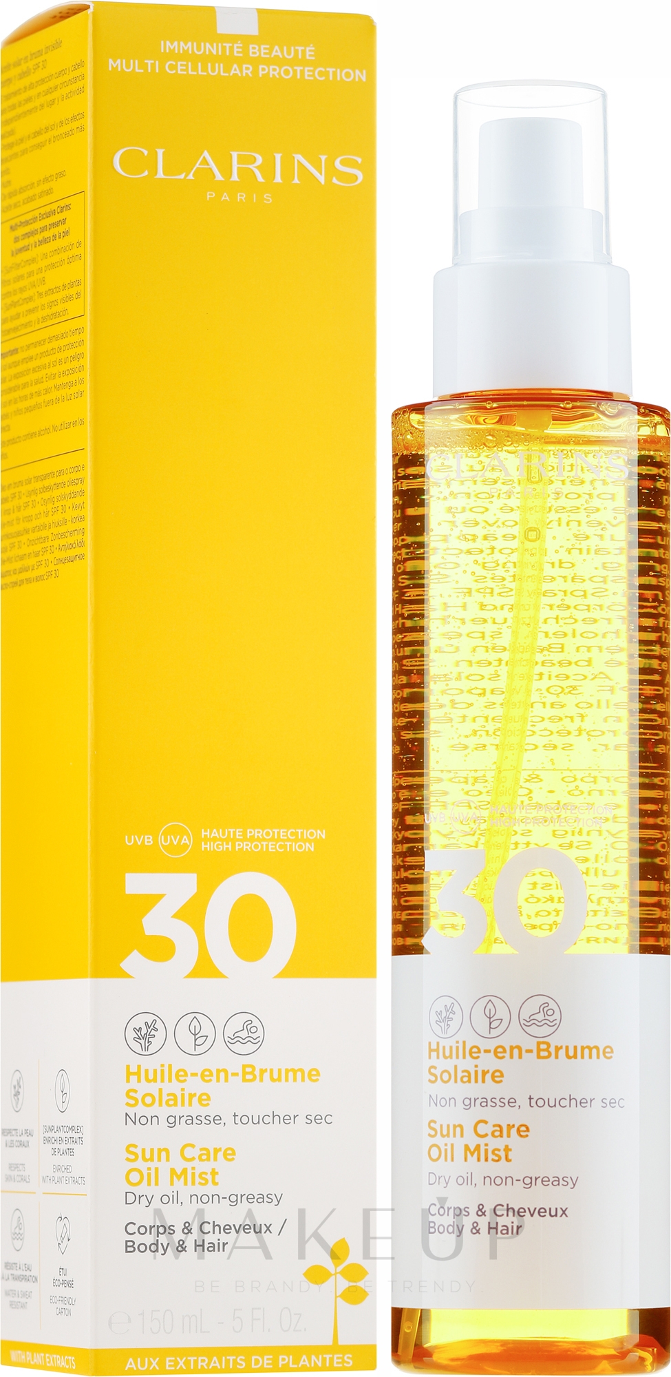 Sonnenschutzspray für Körper und Haare LSF 30 - Clarins Huile-en-Brume Solaire SPF 30 — Bild 150 ml