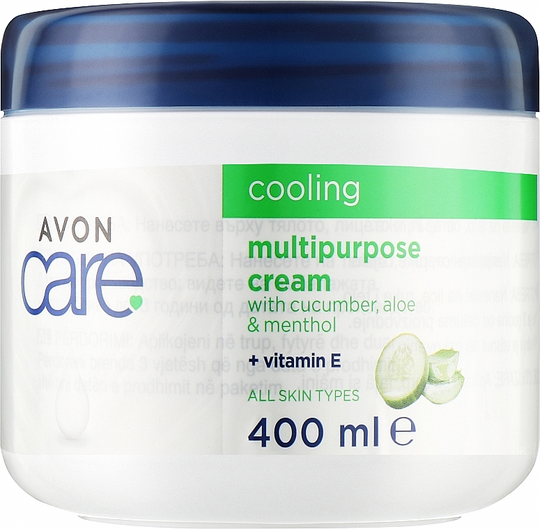 Multifunktionale Creme für Gesicht, Hände und Körper mit Gurkenextrakt, Aloe und Menthol - Avon Care Cooling Cream — Bild N1