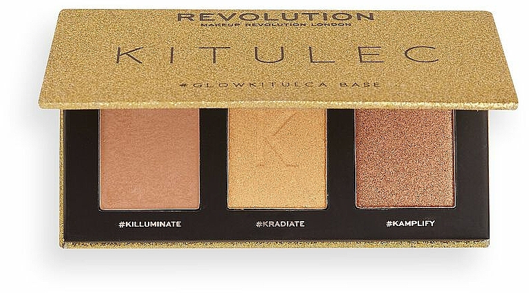 Make-up Palette - Makeup Revolution Kitulec #GlowKitulca Highlighter Palette (Highlighter-Palette 2x7.5g) — Bild N6