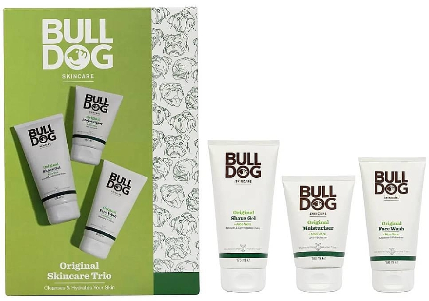 Set - Bulldog Skincare Original Skincare Trio Set (sh/gel/175mln + f/wash/150ml + f/cr/100ml) — Bild N2