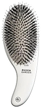 Haarbürste silber - Olivia Garden Expert Care Curve Boar & Nylon Bristles Silver — Bild N1