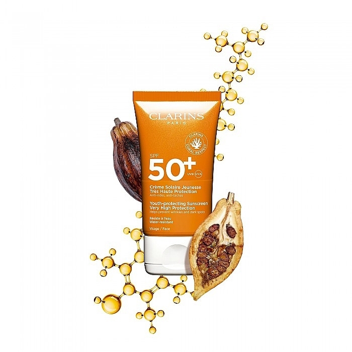 Anti-Falten-Sonnenschutzcreme - Clarins Youth-Protecting Sunscreen SPF 50 — Bild N2