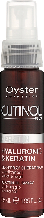 Sprühöl für geschädigtes Haar - Oyster Cosmetics Cutinol Plus Hyaluronic & Keratin Restructuring Oil Spray  — Bild N1