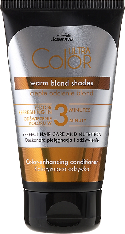 Farb-Conditioner zur Farberfrischung von warmen Blondtönen ohne Gelbstich - Joanna Ultra Color System Warm Blonde Shades