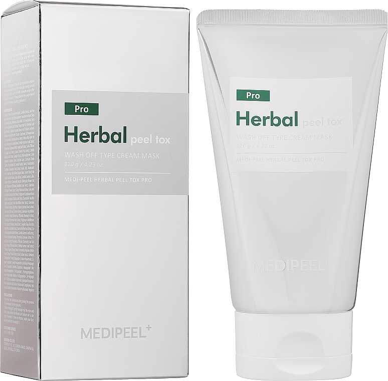 Beruhigende und entgiftende Peelingmaske für das Gesicht mit grünem Tee und Peptiden - Medi Peel Herbal Peel Tox — Bild N1